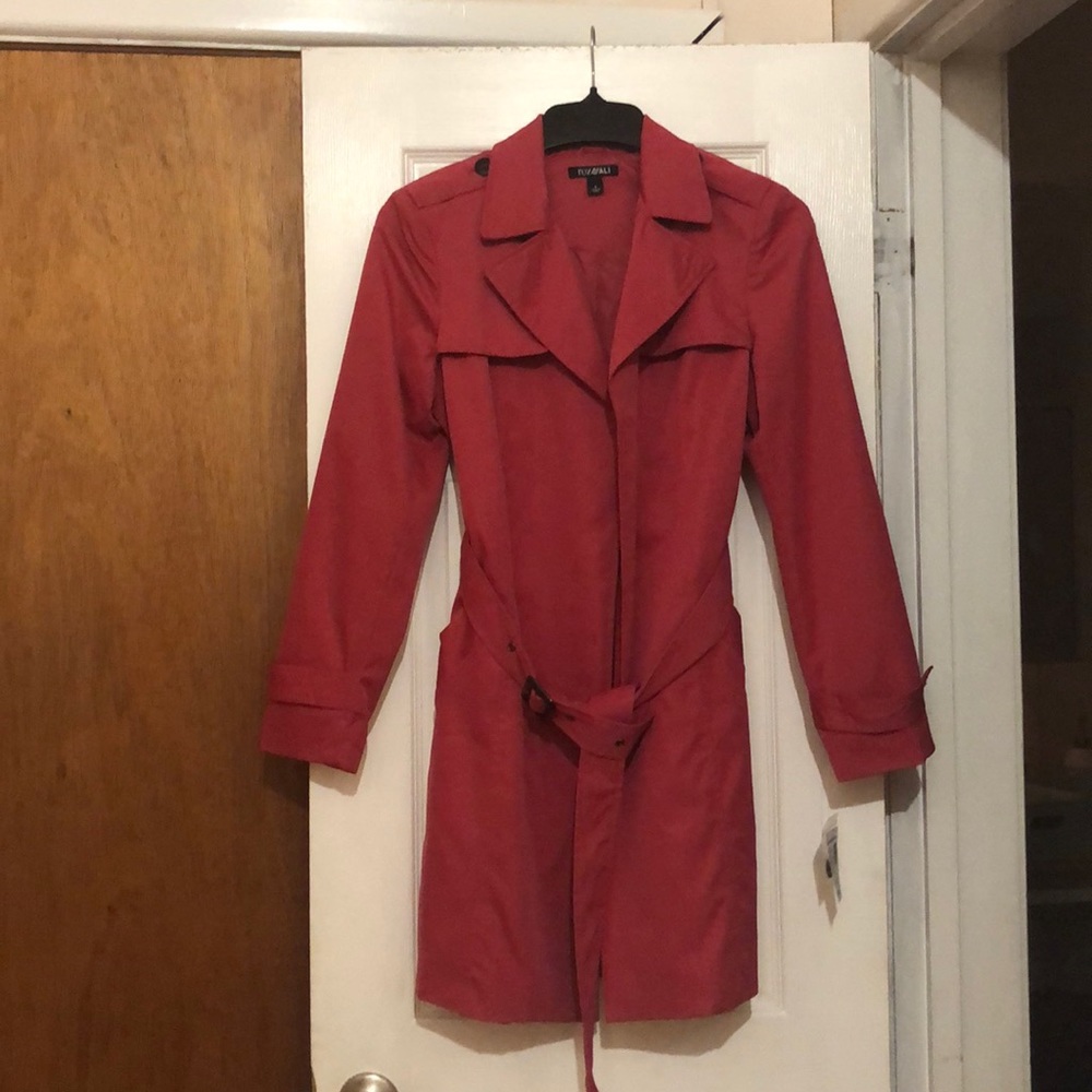 Gorgeous NWT fuchsia berry colored trench coat